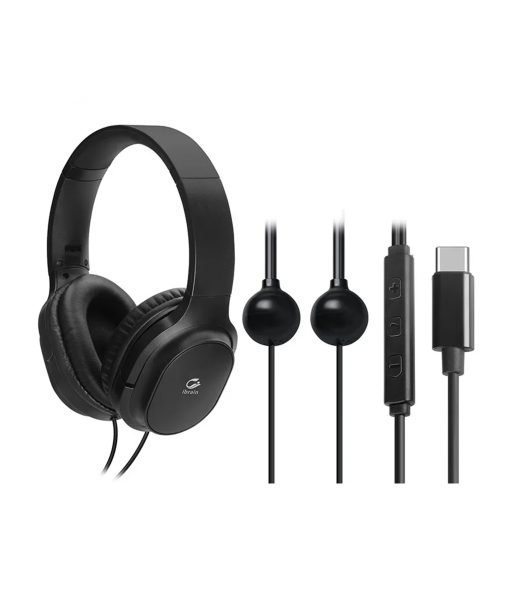 Anti straling Koptelefoon Over-Ear Air Tube - iBrain H08C Zwart